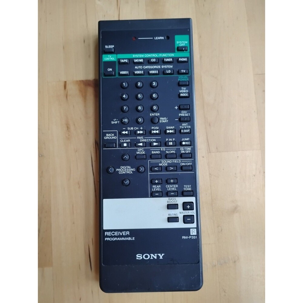 Sony RM-P351 Programmable Receiver Remote Control Black